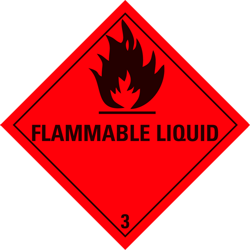 Toon details van Aluminium Gevaarsbord IMO 3.0 Flammable Liquid