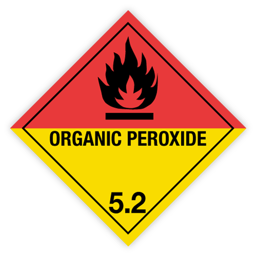 Toon details van Aluminium Gevaarsbord IMO 5.2 Organic peroxide