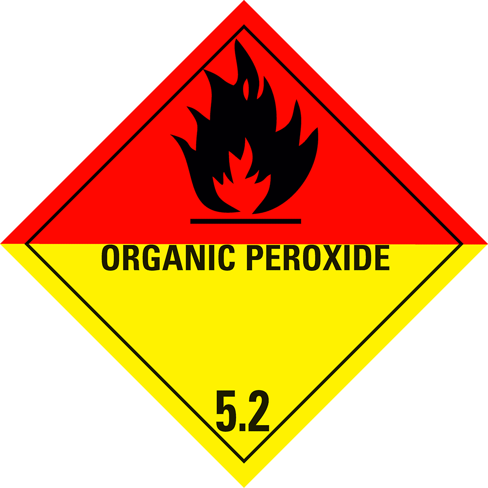 Toon details van Aluminium Gevaarsbord IMO 5.2 Organic peroxide