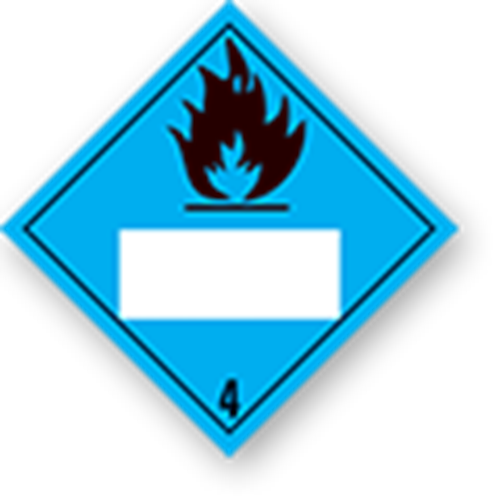 Toon details van 4.3 Stoffen die in contact met water brandbare gassen ontwikkelen met UN-code ingedrukt