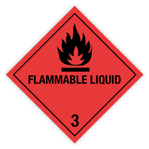 Toon details van 3.0 Brandbare vloeistoffen met tekst ("Flammable Liquid")